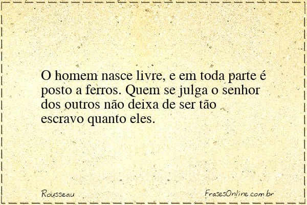 Frase de Rousseau