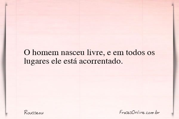 Frase de Rousseau