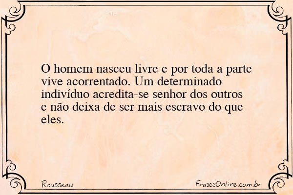 Frase de Rousseau