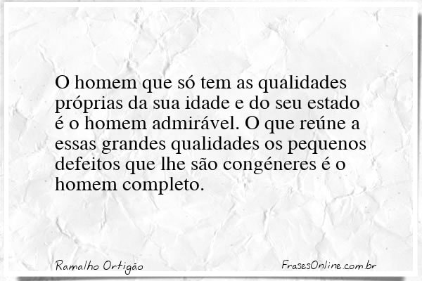 Frase de Ramalho Ortigão