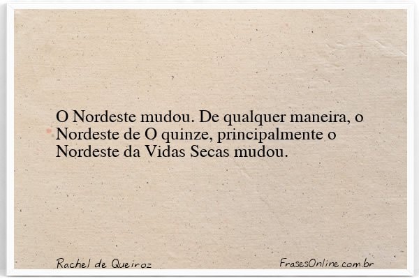 Frase de Rachel de Queiroz