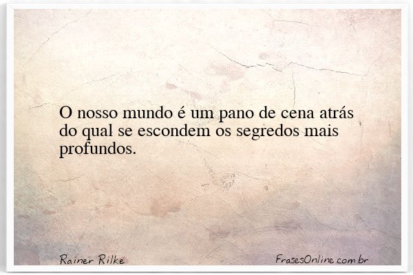 Frase de Rainer Rilke