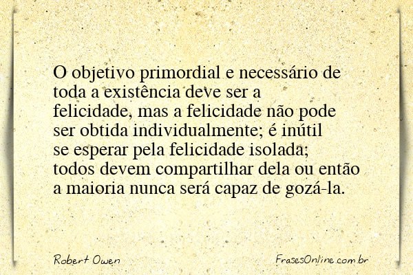 Frase de Robert Owen
