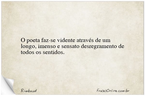 Frase de Rimbaud
