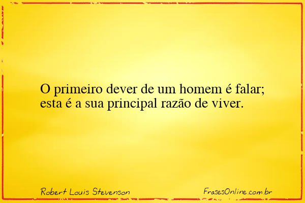 Frase de Robert Louis Stevenson