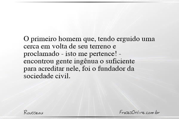 Frase de Rousseau