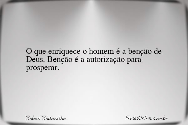 Frase de Robon Rodovalho