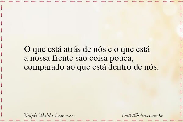 Frase de Ralph Waldo Emerson