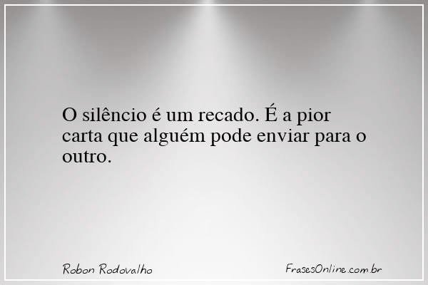 Frase de Robon Rodovalho