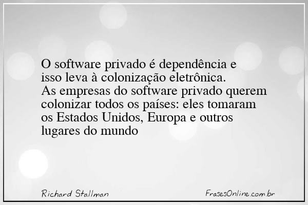 Frase de Richard Stallman
