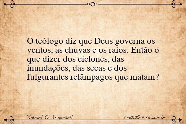 Frase de Robert G. Ingersoll