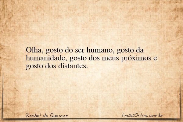 Frase de Rachel de Queiroz