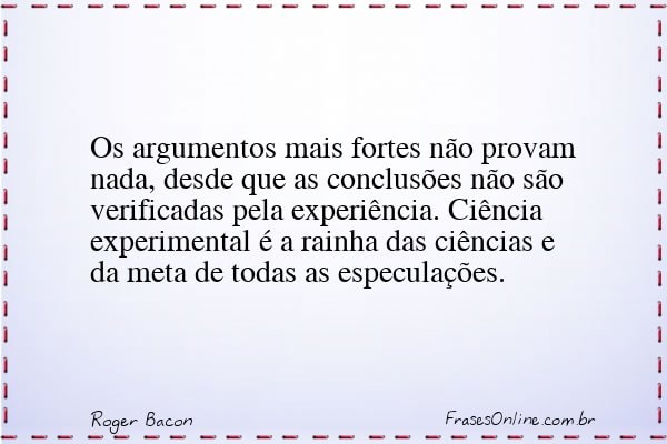 Frase de Roger Bacon