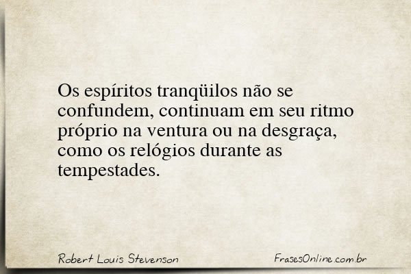 Frase de Robert Louis Stevenson