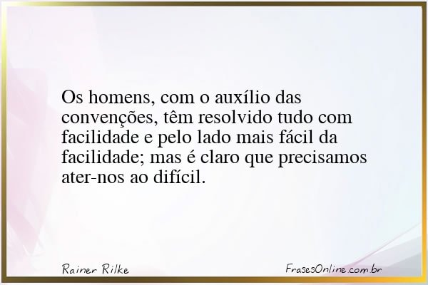 Frase de Rainer Rilke