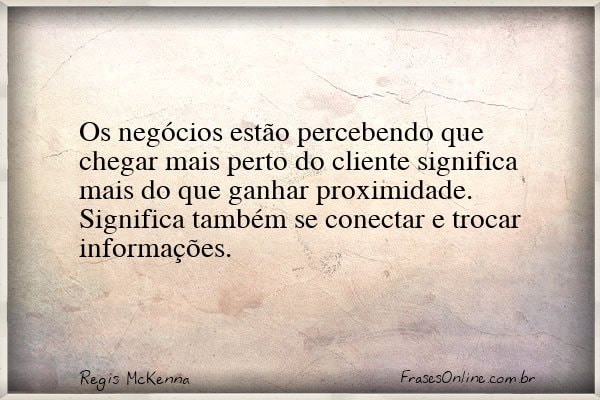 Frase de Regis McKenna