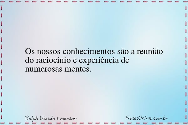 Frase de Ralph Waldo Emerson