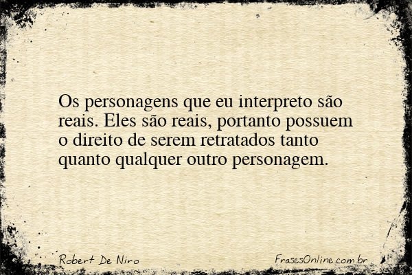 Frase de Robert De Niro