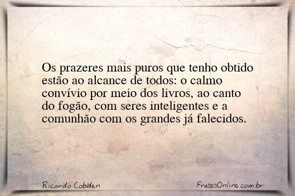 Frase de Ricardo Cobden