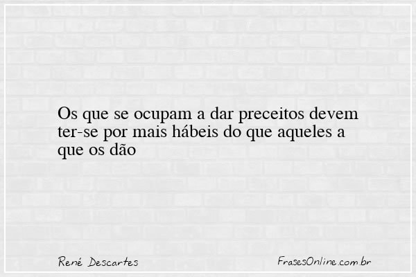 Frase de René Descartes