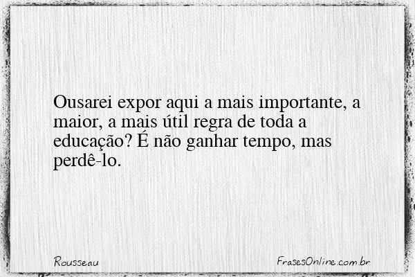 Frase de Rousseau