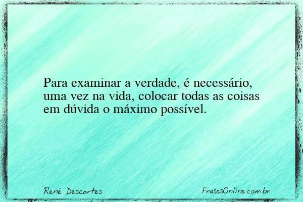Frase de René Descartes