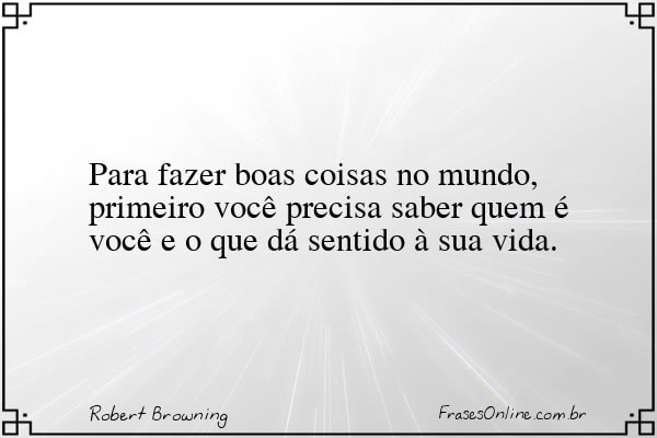 Frase de Robert Browning