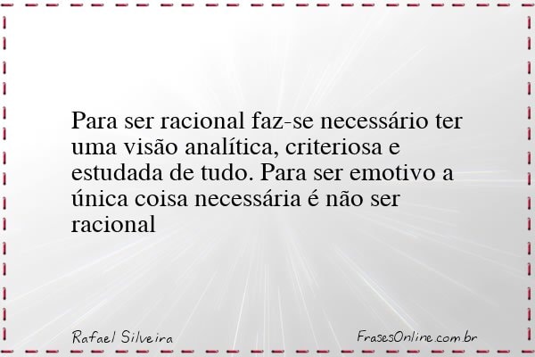 Frase de Rafael Silveira