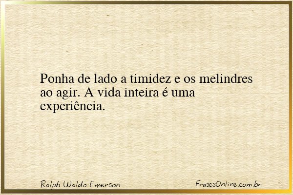 Frase de Ralph Waldo Emerson