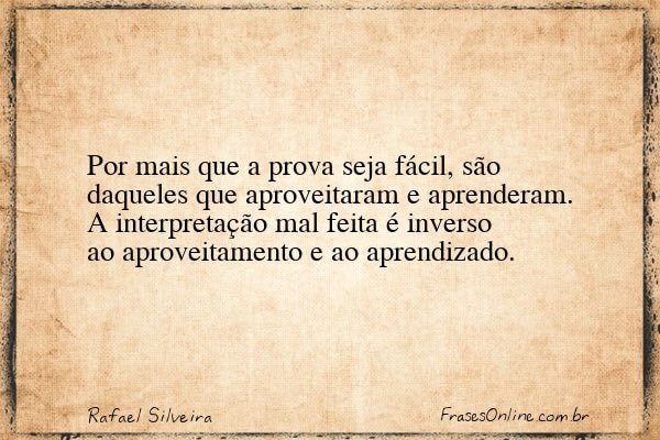 Frase de Rafael Silveira