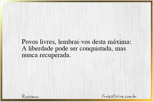 Frase de Rousseau