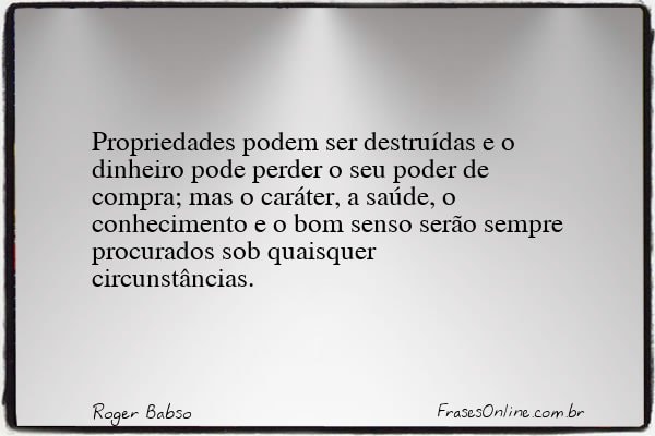 Frase de Roger Babso