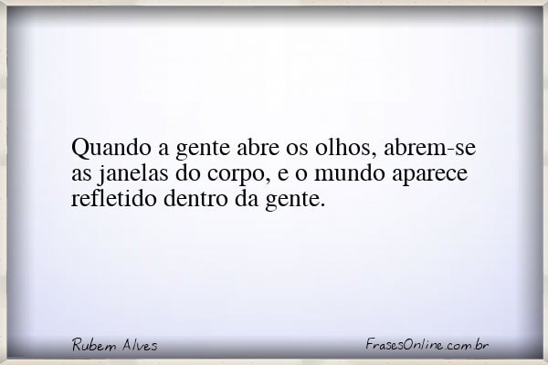 Frase de Rubem Alves
