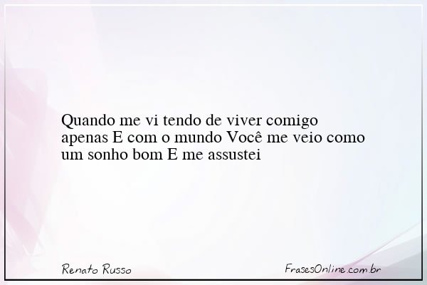 Frase de Renato Russo