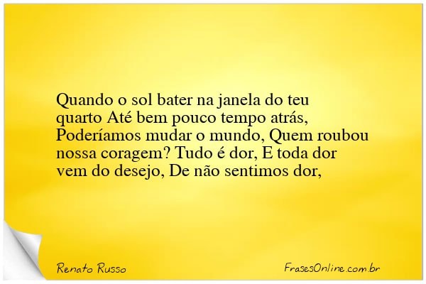 Frase de Renato Russo