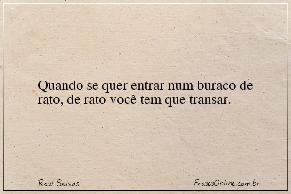 Frase de Raul Seixas