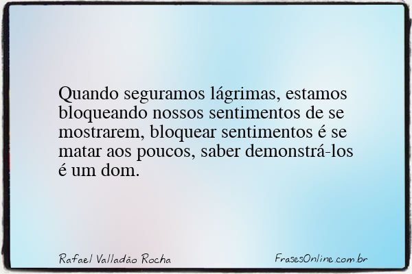 Frase de Rafael Valladão Rocha