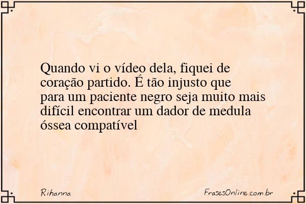 Frase de Rihanna
