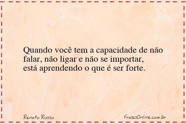 Frase de Renato Russo