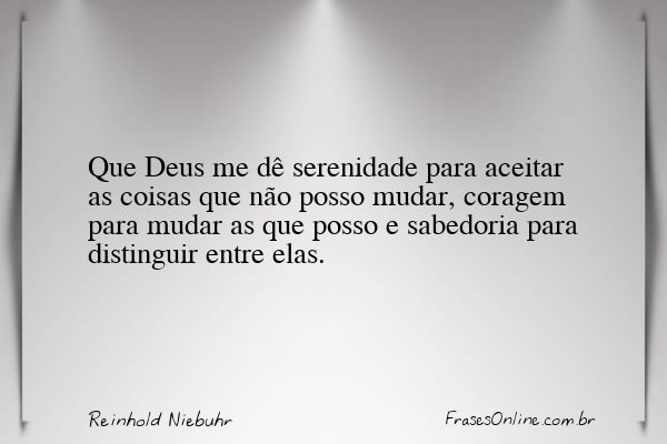 Frase de Reinhold Niebuhr