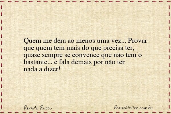 Frase de Renato Russo
