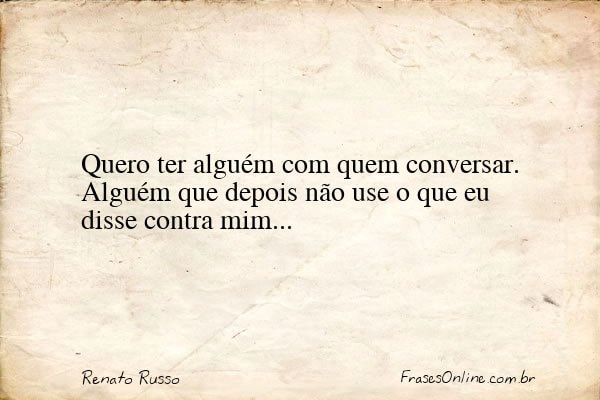 Frase de Renato Russo