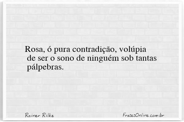 Frase de Rainer Rilke