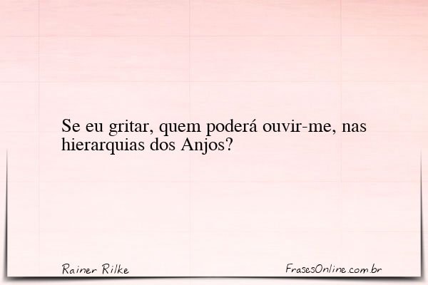 Frase de Rainer Rilke