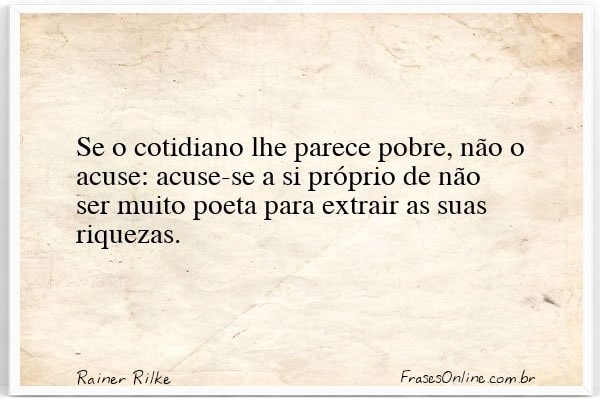 Frase de Rainer Rilke