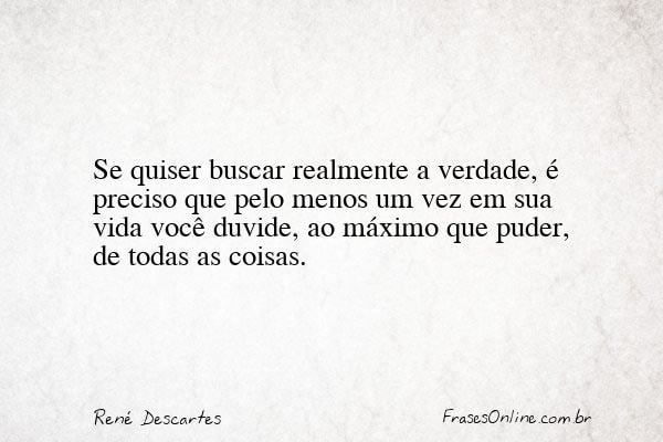 Frase de René Descartes