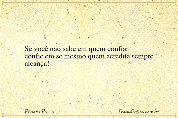 Frase de Renato Russo