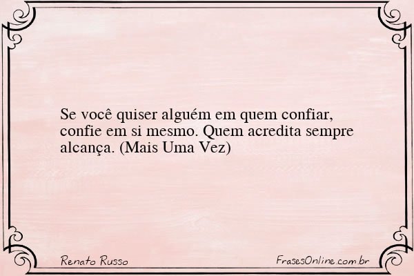 Frase de Renato Russo