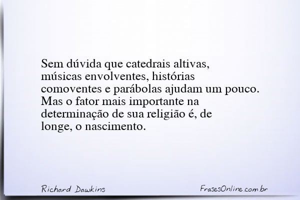 Frase de Richard Dawkins