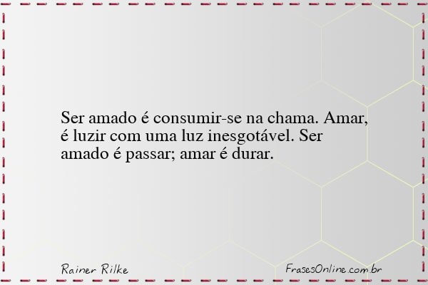 Frase de Rainer Rilke
